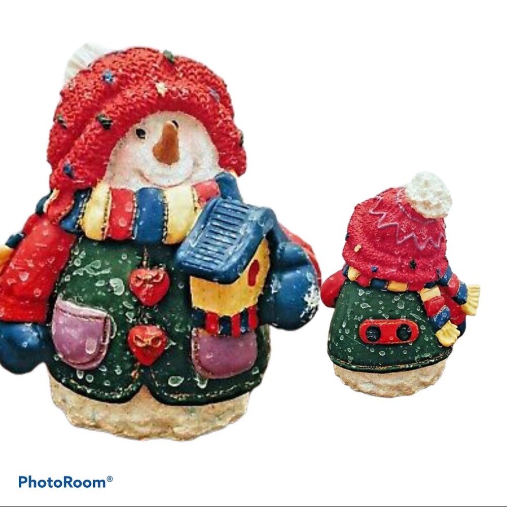 Vintage 1998 Joelson Collectibles Christmas Snowman Figurines / Size 6 1/2" Tall